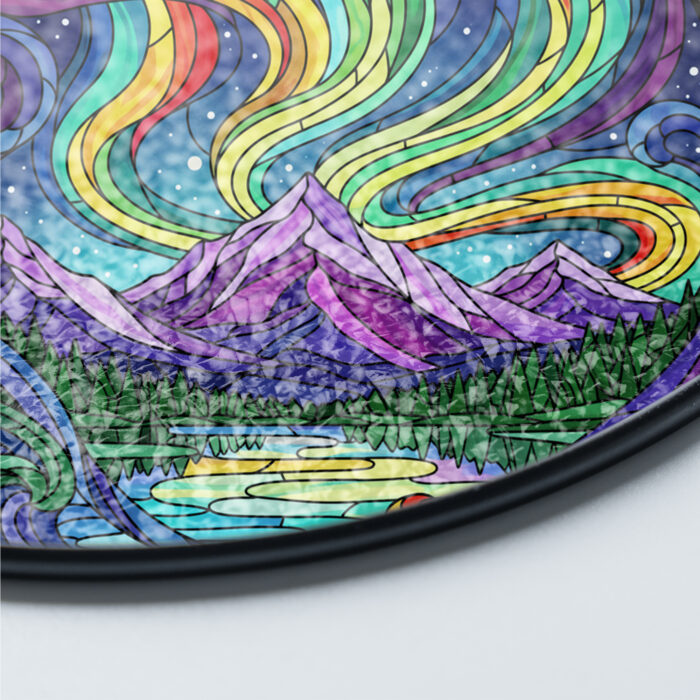 Northern Lights Aurora Stained Glass Suncatcher - Suncova