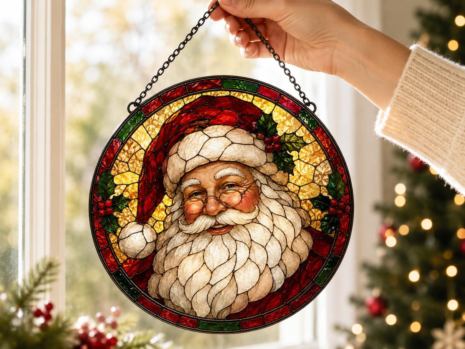 Stained Glass Christmas Ornaments (3) Stained Glass Christmas Ornaments