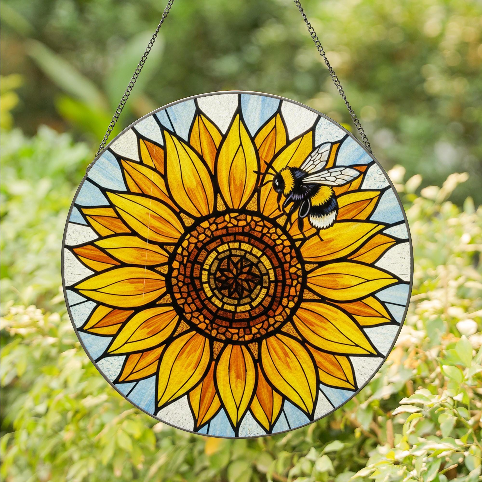 Sunflower Stained Glass Suncatcher Sunflower Stained Glass Suncatcher