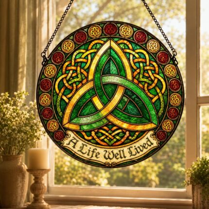 Celtic Knot Stained Glass Suncatcher
